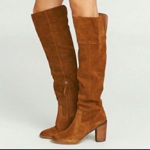 Steve Madden NWOB Palisade Over the Knee Chestnut Suede Boots 6.5M